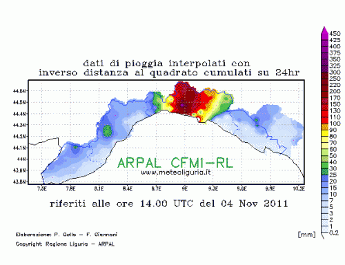 mappa pioggia